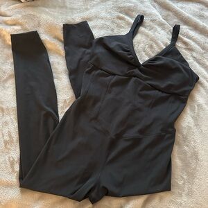 Workout Black Jumpsuit